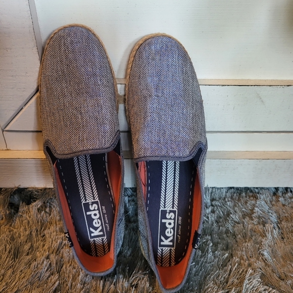 Keds Denim Tweed Slip-On Lower Woven Espadrille Trim in Wmns 8.5 - Picture 2 of 8